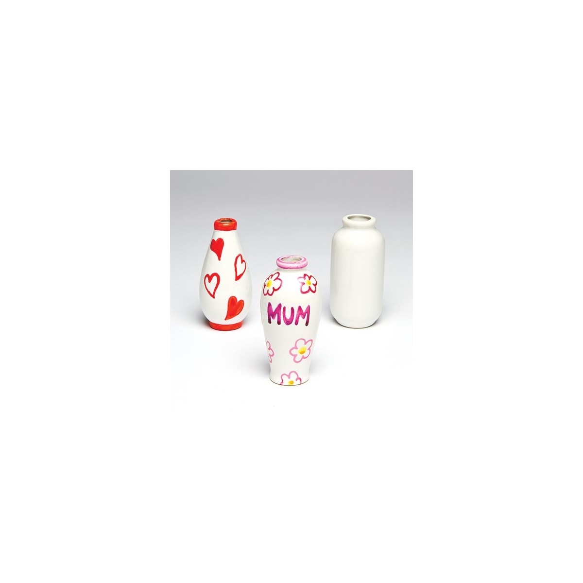 Minivaze din portelan de decorat - Baker Ross