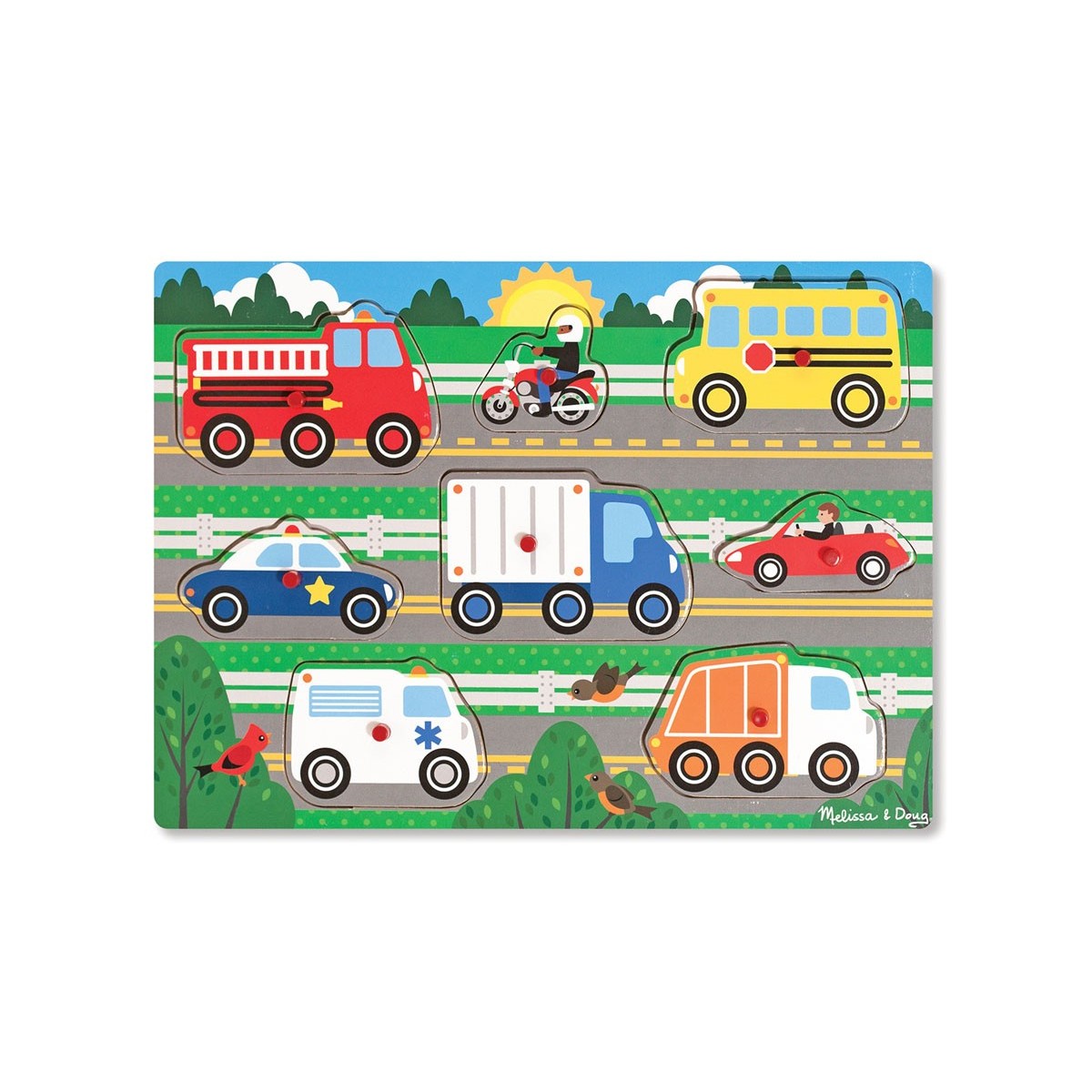 Puzzle din lemn Vehicule cunoscute