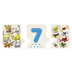 Puzzle lemn cu autocorectie invata Numerele