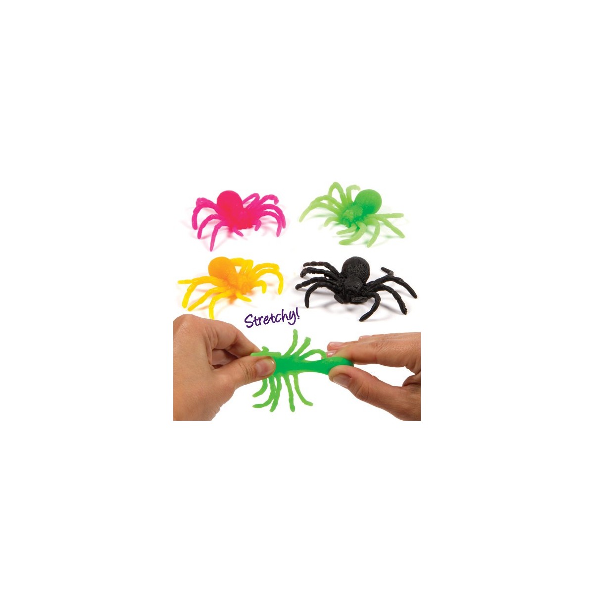 Set 12 paianjeni extensibili Stretchy Spiders