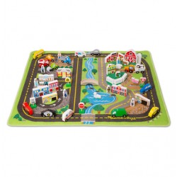 Set de joaca si covoras orasul Melissa and Doug
