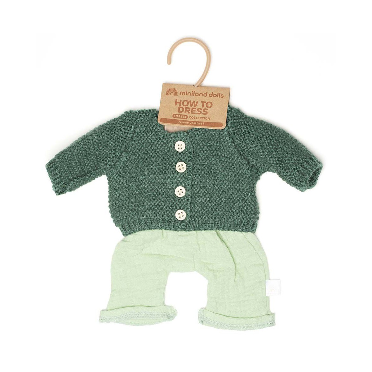 Set imbracaminte Forest pentru papusa baiat 38 cm