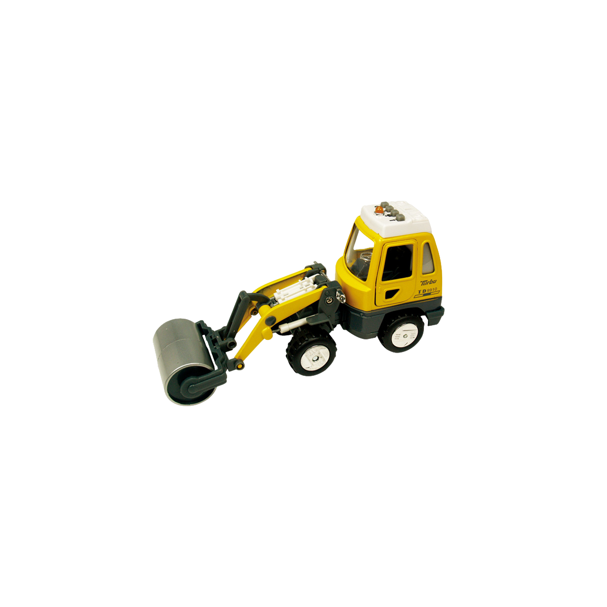 Utilaj de constructii de jucarie cu sunete si lumini, 16-18 cm, cilindru compactor