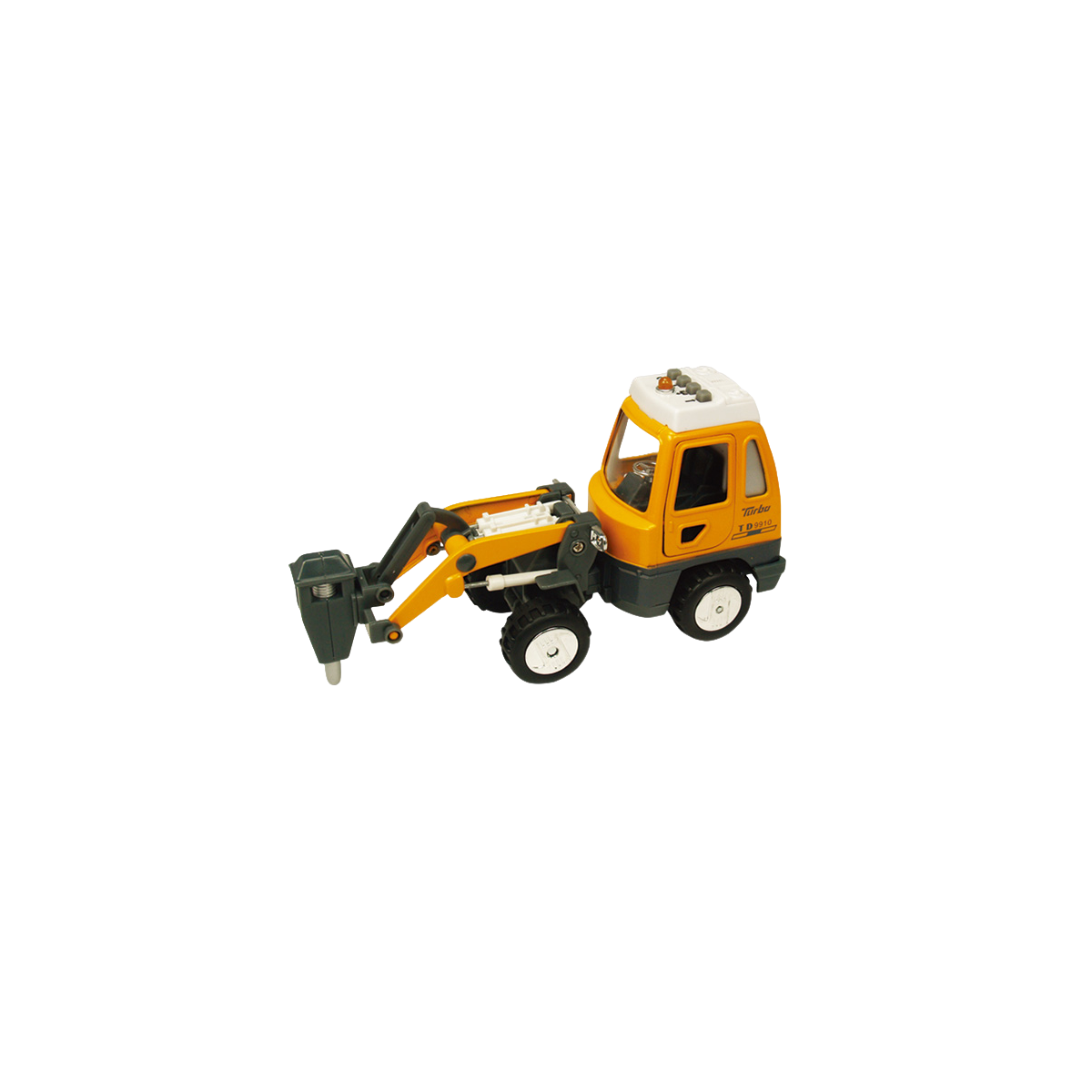 Utilaj de constructii de jucarie cu sunete si lumini, 16-18 cm, ciocan demolator