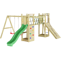 Complex joaca din lemn cu 2 turnuri si pod Maxi Exposure Fungoo