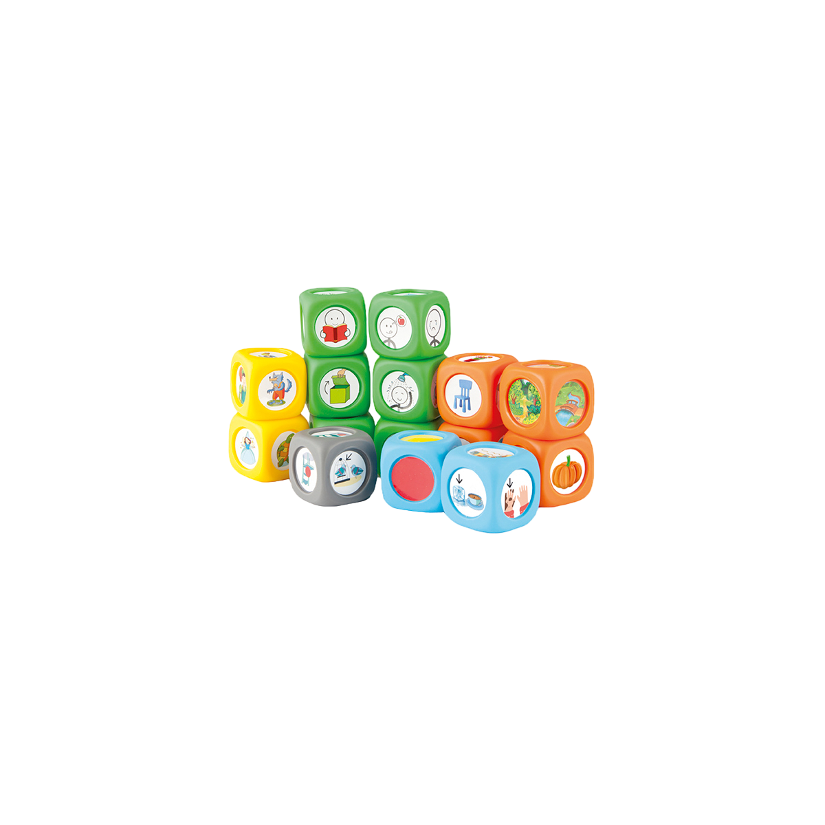 Set 15 Cuburi cu povesti Story Cubes cu ghid pedagogic si suport audio in limba romana