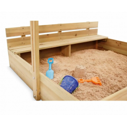 Cutie de nisip cu bancute si parasolar reglabil, Pum 25509