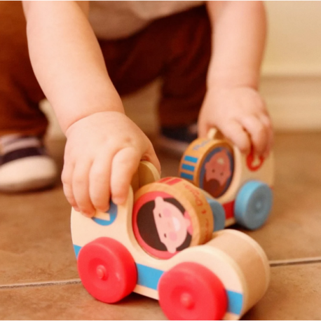 Set de doua masinute din lemn colectia GO TOTs Set de doua masinute din lemn colectia GO TOTs