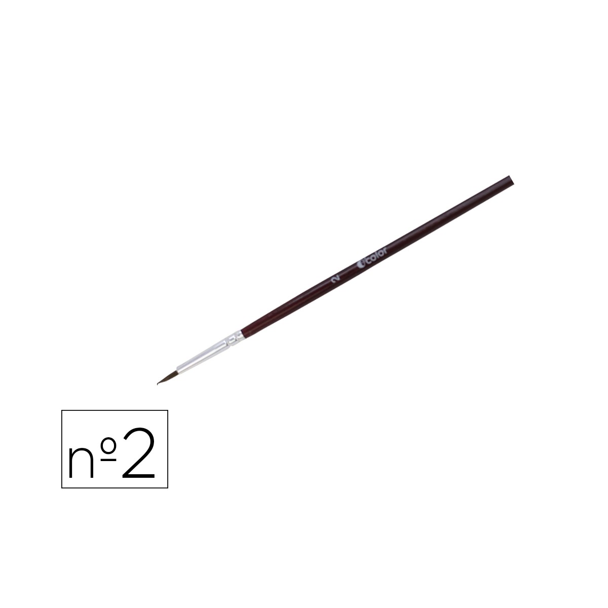 Set 10 pensule rotunde nr 2, din par de ponei Set 10 pensule rotunde nr 2, din par de ponei