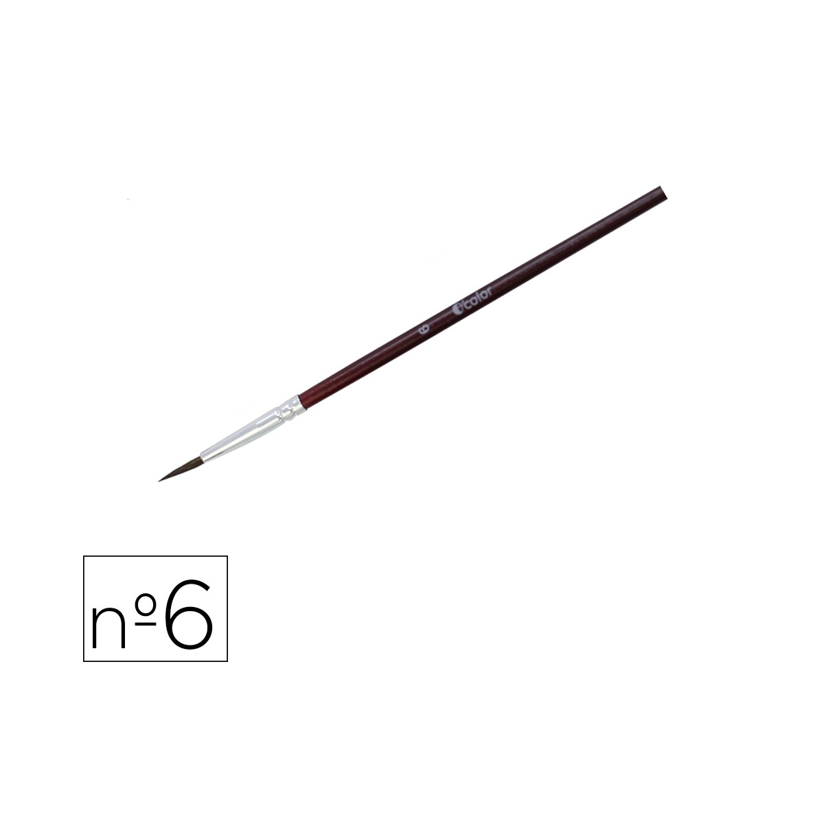 Set 10 pensule rotunde nr 6, din par de ponei Set 10 pensule rotunde nr 6, din par de ponei