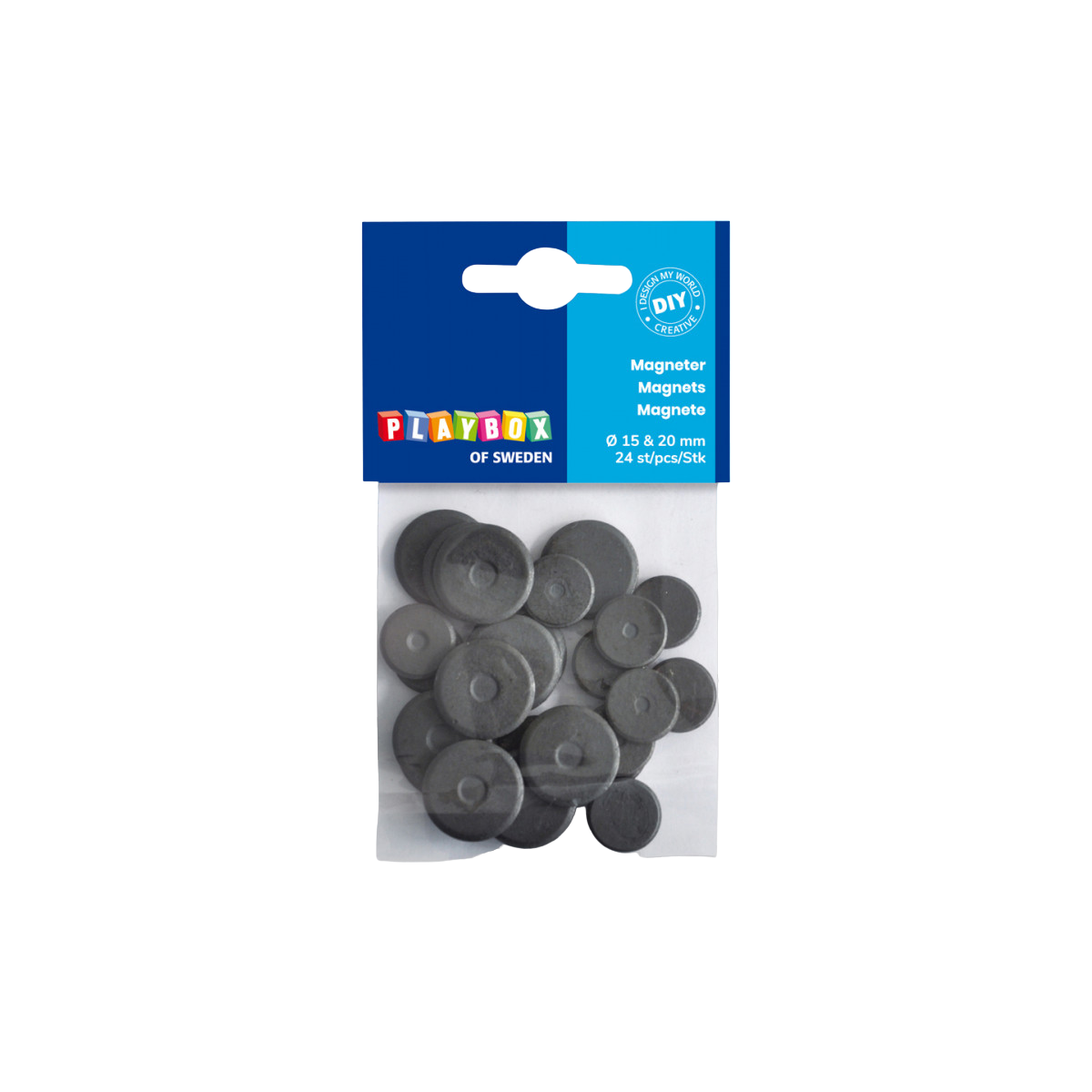 Set 24 magneti pastila cu diametre de 15 si 20 mm