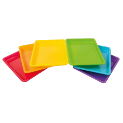 Set 12 tavi colorate multifunctionale 28 x 22 x 3 cm, pentru gradinita si scoala