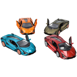 Masinuta Lamborghini Sián, die-cast, scara 1 la 40, lungime 12.5 cm
