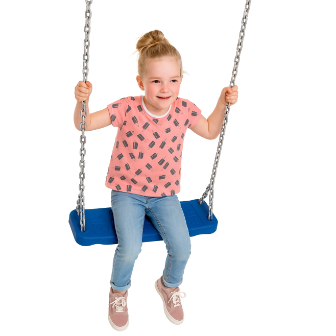 Leagan din cauciuc cu lant albastru