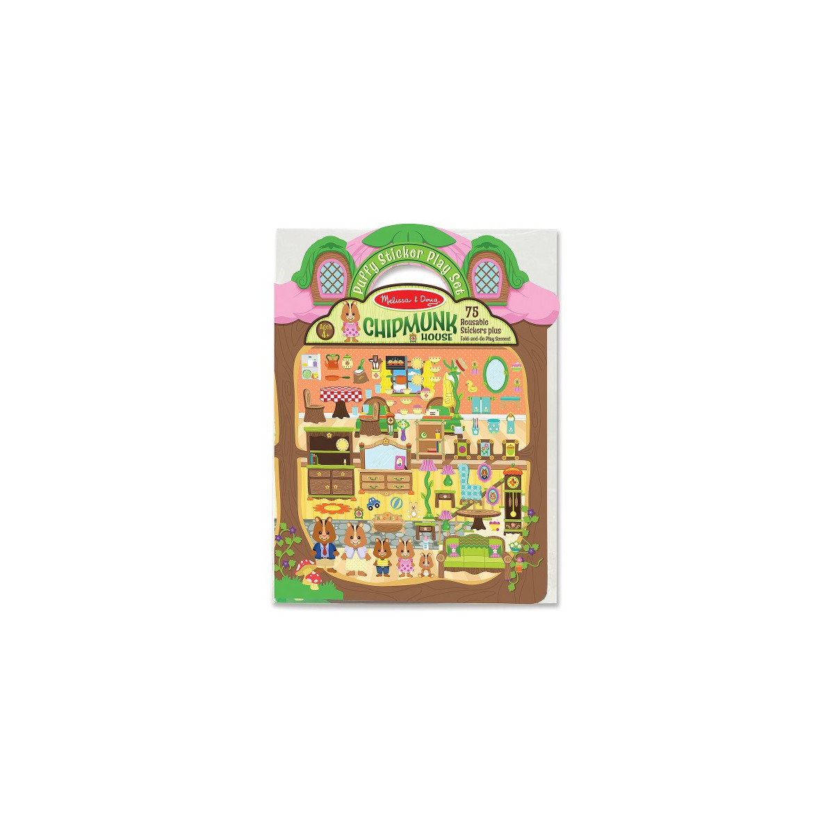 Abtibilduri pufoase - Casuta veveritelor Melissa and Doug