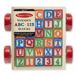 Melissa&Doug - Carucior cu cuburi ABC